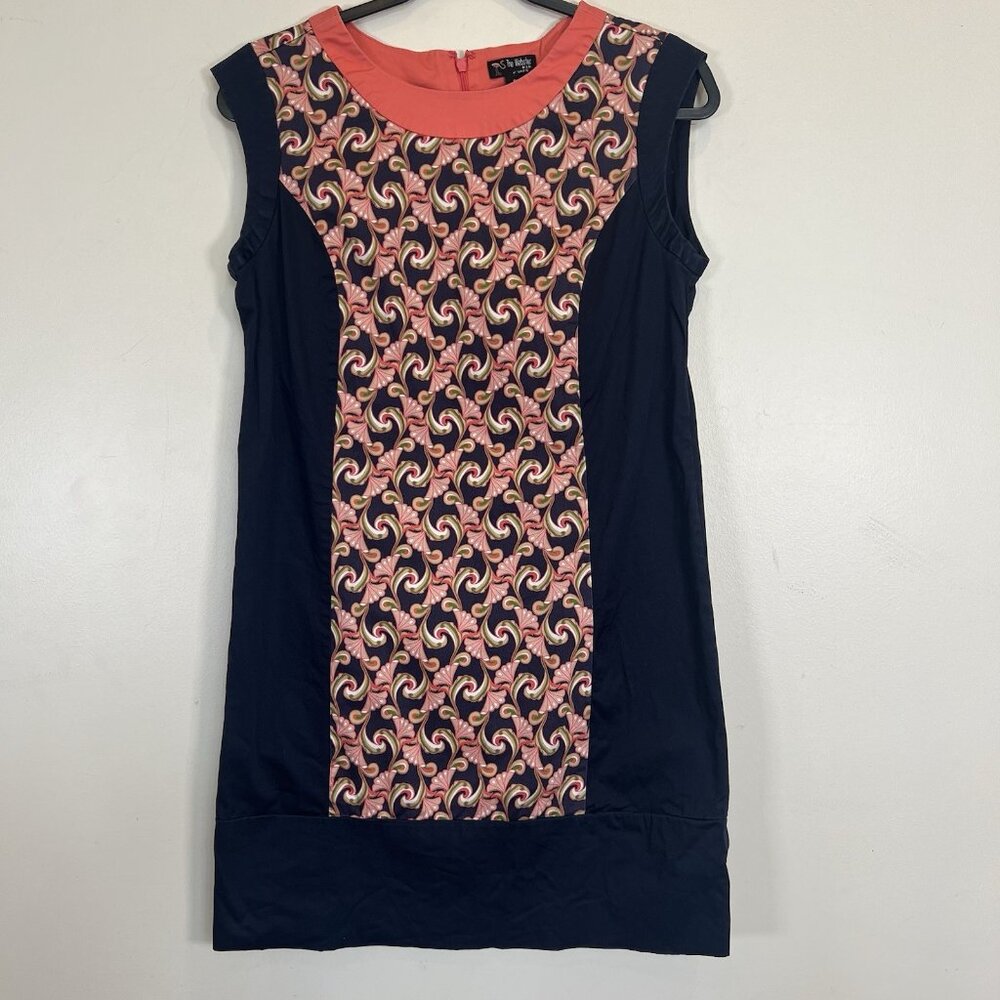 The Webster Miami x Target Cotton Sleeveless Sheath Blue Orange Stretch 8